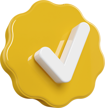 3d icon Checkmark Yellow